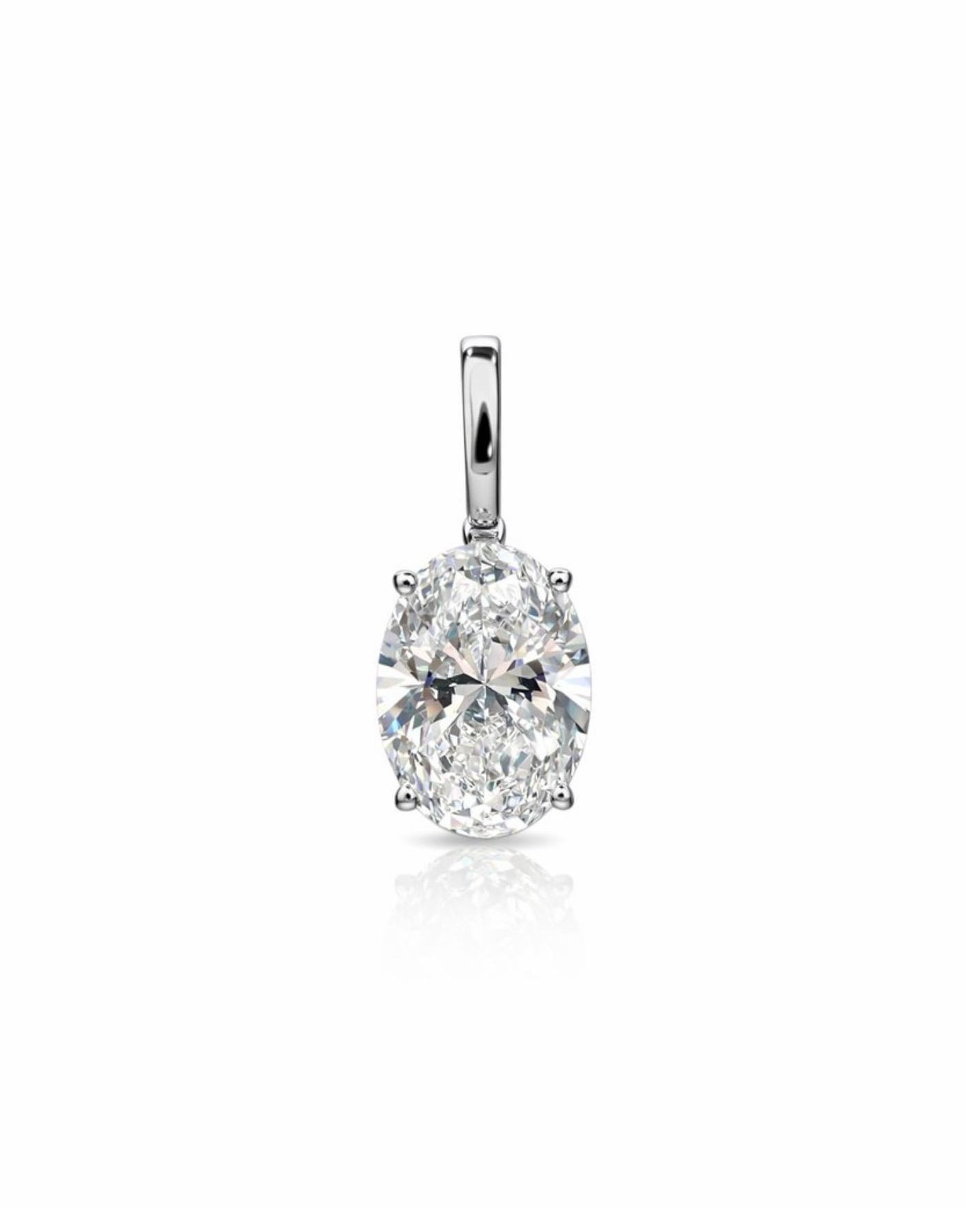 Oval Solitaire Pendant — Pendants — Maison d'Éclat
