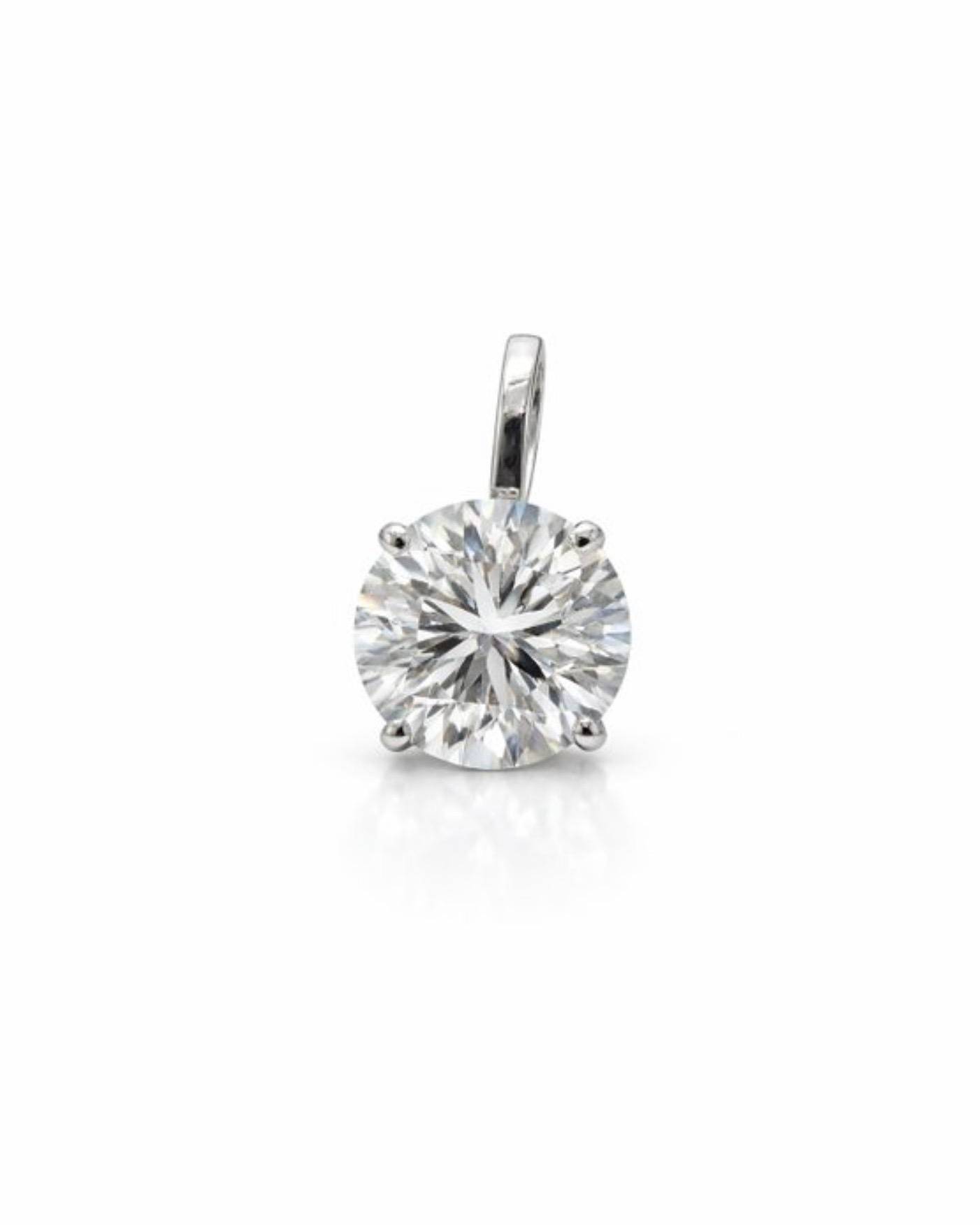 Round Brilliant Solitaire Pendant — Pendants — Maison d'Éclat